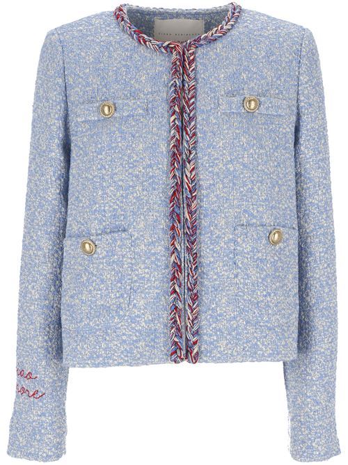 Blue sky tweed woman jacket Giada Benincasa | 16091109